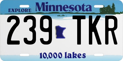 MN license plate 239TKR