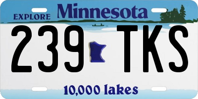 MN license plate 239TKS