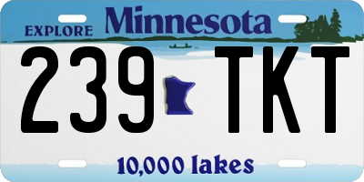 MN license plate 239TKT