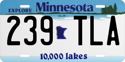 MN license plate 239TLA