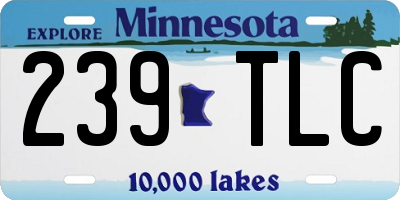 MN license plate 239TLC