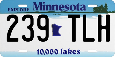 MN license plate 239TLH