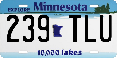 MN license plate 239TLU
