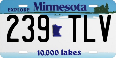MN license plate 239TLV