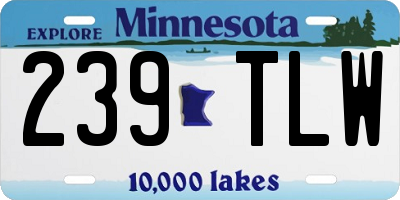 MN license plate 239TLW