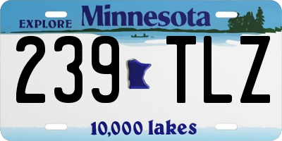 MN license plate 239TLZ