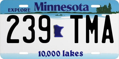 MN license plate 239TMA