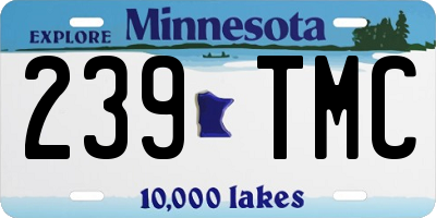 MN license plate 239TMC