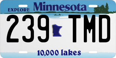 MN license plate 239TMD