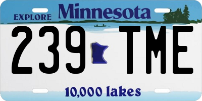 MN license plate 239TME