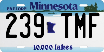 MN license plate 239TMF