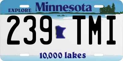 MN license plate 239TMI
