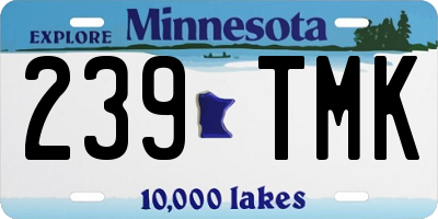 MN license plate 239TMK