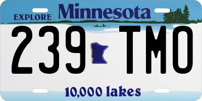 MN license plate 239TMO