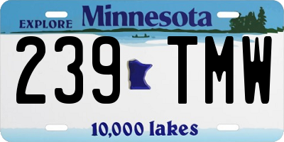 MN license plate 239TMW