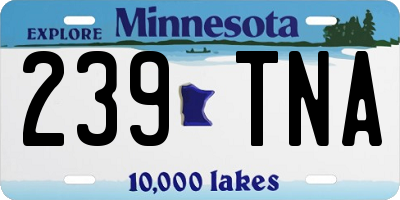 MN license plate 239TNA