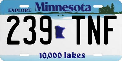 MN license plate 239TNF