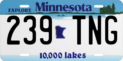 MN license plate 239TNG