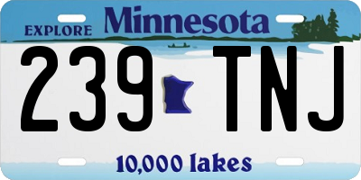 MN license plate 239TNJ