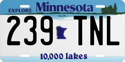 MN license plate 239TNL