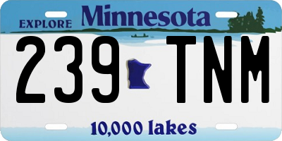 MN license plate 239TNM