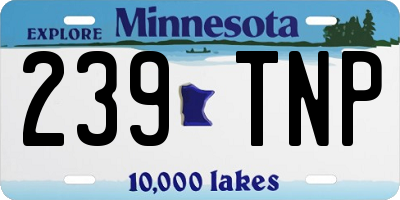MN license plate 239TNP