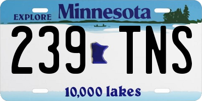 MN license plate 239TNS