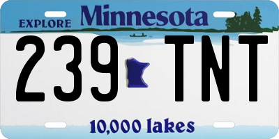 MN license plate 239TNT