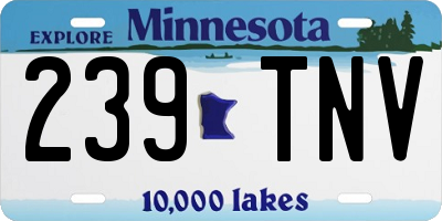 MN license plate 239TNV