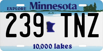 MN license plate 239TNZ
