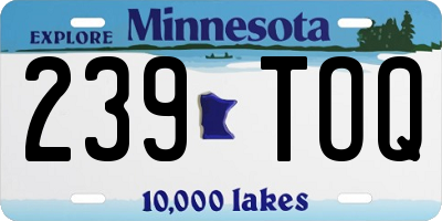 MN license plate 239TOQ