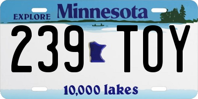 MN license plate 239TOY