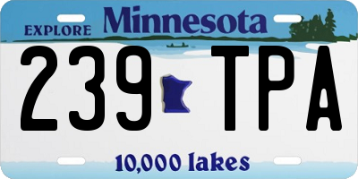 MN license plate 239TPA
