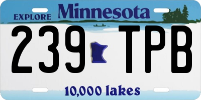 MN license plate 239TPB