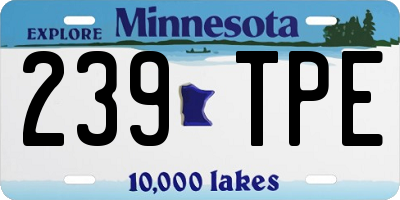 MN license plate 239TPE