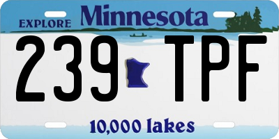 MN license plate 239TPF