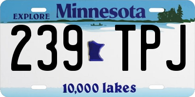 MN license plate 239TPJ