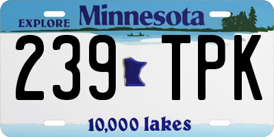 MN license plate 239TPK
