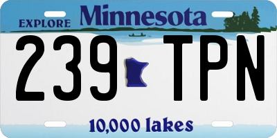 MN license plate 239TPN