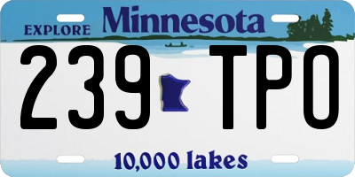 MN license plate 239TPO