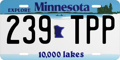 MN license plate 239TPP