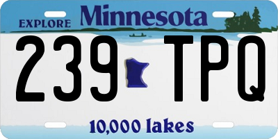 MN license plate 239TPQ