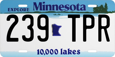 MN license plate 239TPR