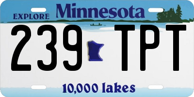 MN license plate 239TPT