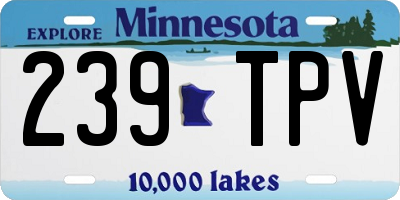 MN license plate 239TPV