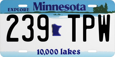 MN license plate 239TPW