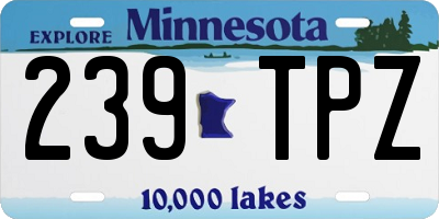 MN license plate 239TPZ