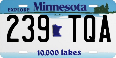 MN license plate 239TQA