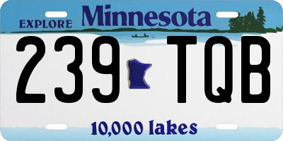 MN license plate 239TQB