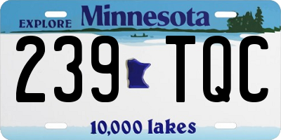 MN license plate 239TQC